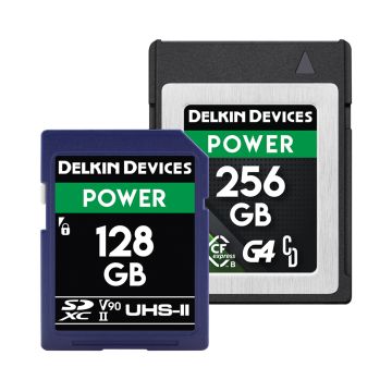 Delkin Devices 256GB POWER CFexpress™ Type B G4 & 128GB POWER UHS-II (V90) SDXC Memory Card Bundle