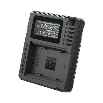 Nitecore FX3 2-Slot USB-C QC Camera Battery Charger for Fujifilm W235 Batteries
