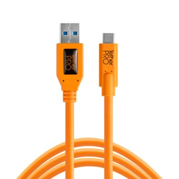 Tether Tools TetherPro USB 3.0 to USB-C 15' High-Visibility Orange