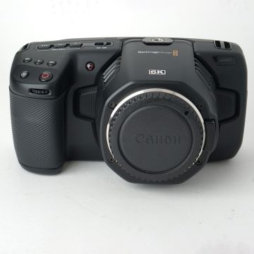 Used Black Pocket Cinema Camera 6K, Good Condition