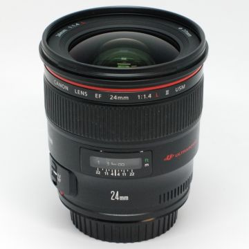Used Canon EF 24mm F1.4 II Prime Lens; Good Condition