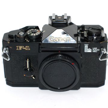 Used Canon F1 Body, Lake Placid Pro Version, Bargain Condition