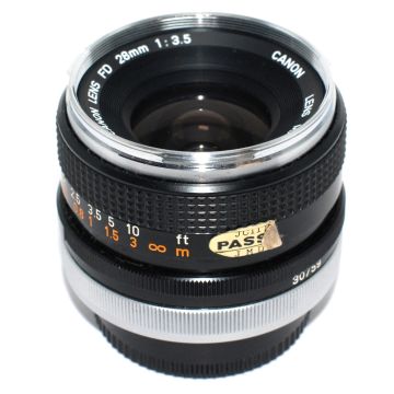 Used Canon FD 28 f3.5 Breech Lock, Good Condition