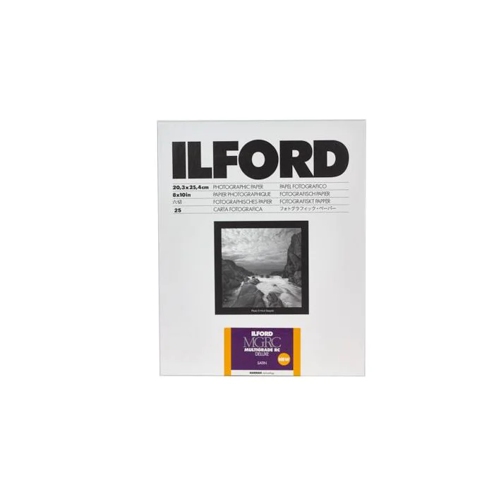 Ilford Multigrade Deluxe Satin Resin-Coated Darkroom Paper 8x10 25 Sheets Ilford Multigrade Deluxe Satin Resin-Coated Darkroom Paper 8x10 25 Sheets